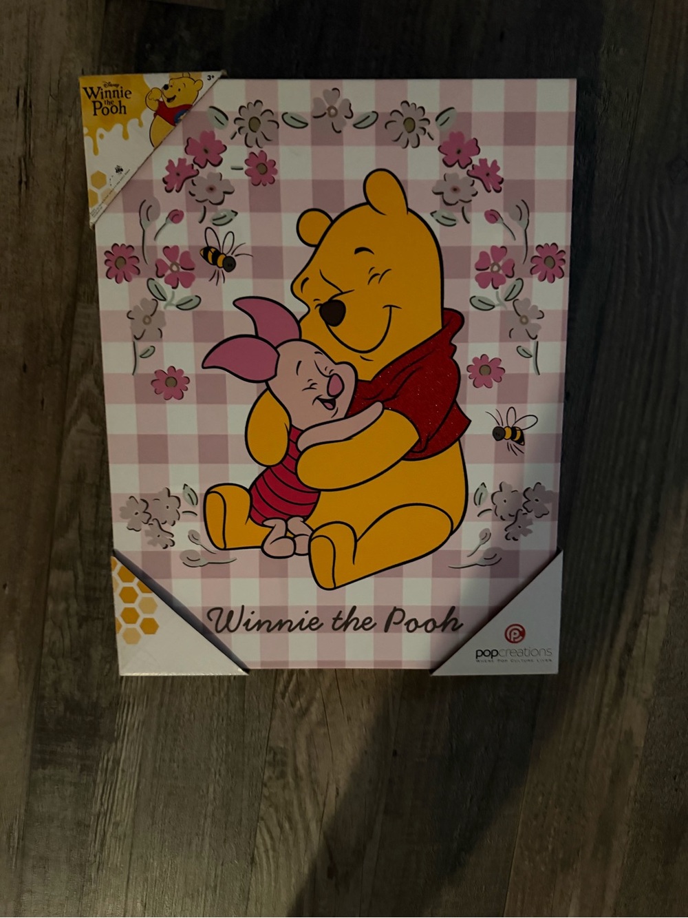 Winnie the Pooh Pink Floral Wall Art by Disney
